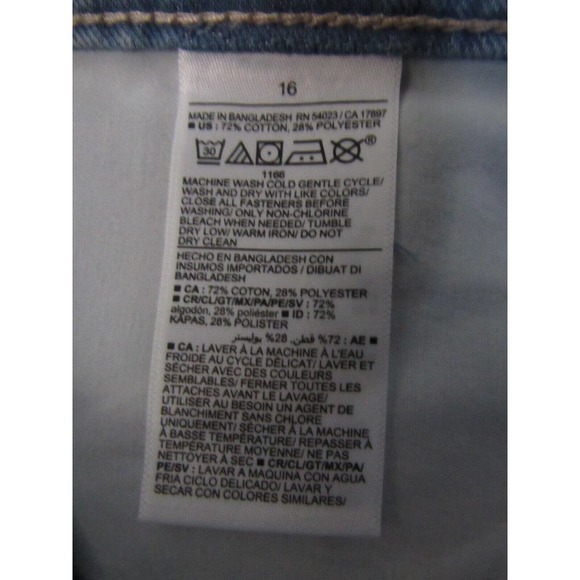 Old Navy Girl Jean Shorts Size 16 High Rise 10 1/2" Cut Off Demin NWT Summer Fit - Picture 4 of 4